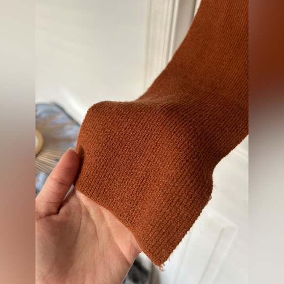 Forever 21 Burnt Orange Wrap Sweater - Picture 2 of 4
